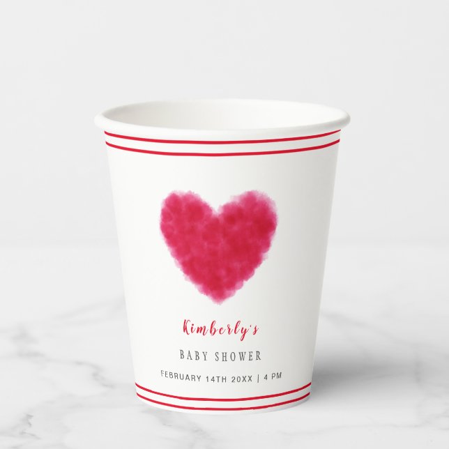 Vasos De Papel Cute SCariño Frame Valentine Baby Shower (Anverso)