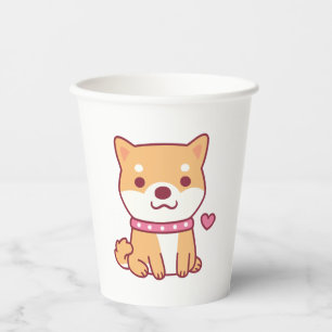 Vasos De Papel Cute Shiba Inu Dog