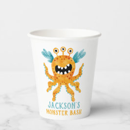 Vasos De Papel Cute Silly Monster Alien Birthday Party