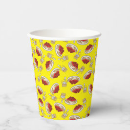 Vasos De Papel Cute Spaghetti Kids Birday Fiesta Kawaii