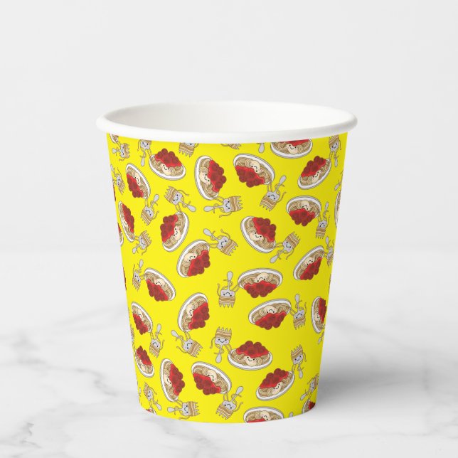 Vasos De Papel Cute Spaghetti Kids Birday Fiesta Kawaii (Anverso)