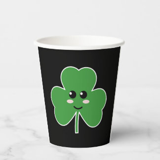 Vasos De Papel Cute St. Patrick's Day Shamrock Design