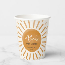 Vasos De Papel Cute Sunshine Boho Baby Shower