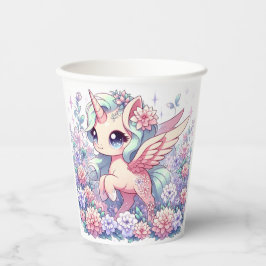 Vasos De Papel Cute Unicorn Baby Shower