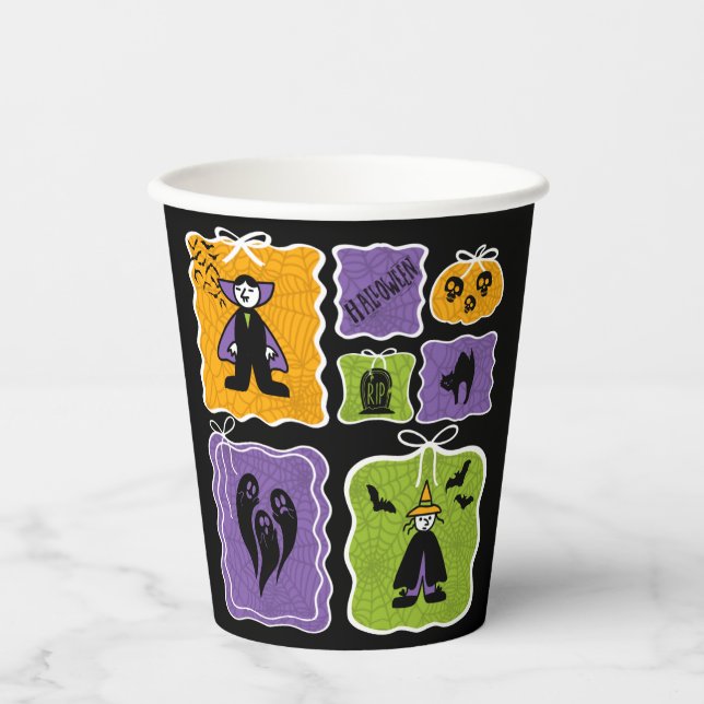 Vasos De Papel Cute Vampire Coquette Halloween (Anverso)