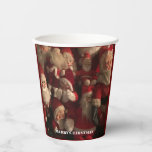 Vasos De Papel Cute Vintage Christmas Santa Claus<br><div class="desc">Cuidados vasos de papel de Papá Noel. Perfecto para un evento de Navidades o fiesta.</div>