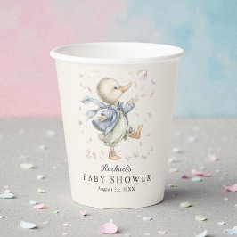 Vasos De Papel Cute Vintage Duck Storybook Baby Shower 