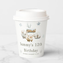 Cute Winter Arctic Cow Birday