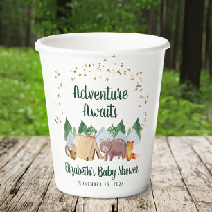 Vasos De Papel Cute Woodland Animals Baby Shower