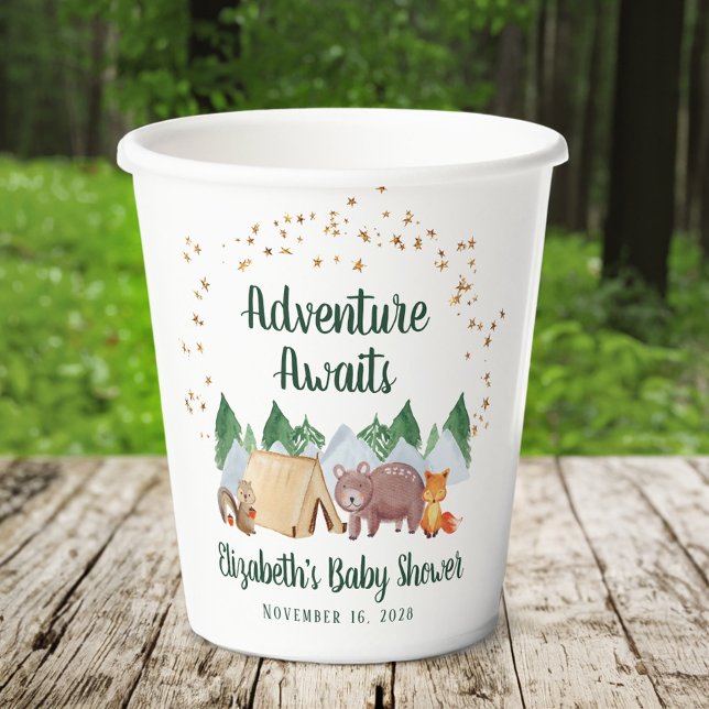 Vasos De Papel Cute Woodland Animals Baby Shower (Subido por el creador)
