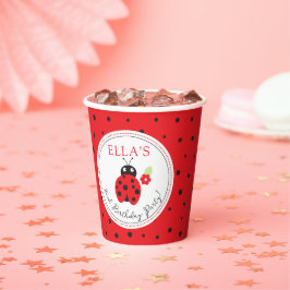 Vasos De Papel Cutest Little Ladybug Kids Birday Fiesta