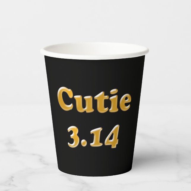 Vasos De Papel Cutie 3.14 Pi Day (Anverso)