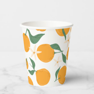 Vasos De Papel Cutie Clementine Mandarin Tangerine Naranja Fruit