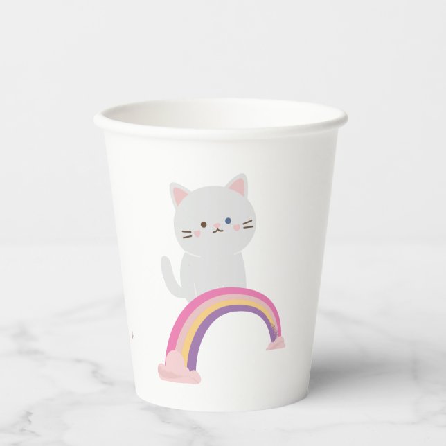 Vasos De Papel Cutie Kitten Cat                    (Anverso)