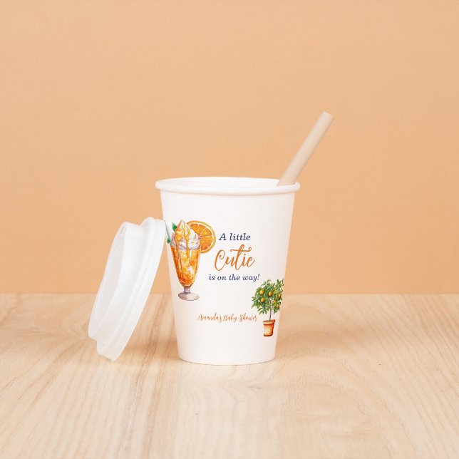Vasos De Papel Cutie Naranja Citrus Summer Ice Cream Baby Shower (Subido por el creador)