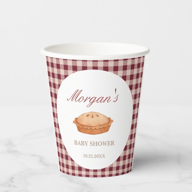 Vasos De Papel Cutie Pie Baby Shower (Anverso)