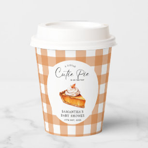 Vasos De Papel Cutie Pimpkin Fall Gingham Baby Shower
