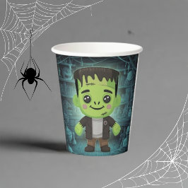Vasos De Papel Cuto Adorable Frankenstein taza de papel