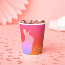 Vasos De Papel Cuto Con Acento De Arte Conejito