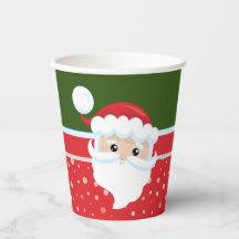 Cuto rostro de Santa Claus en los colores tradicio