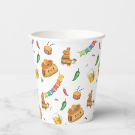 Vasos De Papel Cuto Rústico Fiesta Taco Sobre Baby Shower