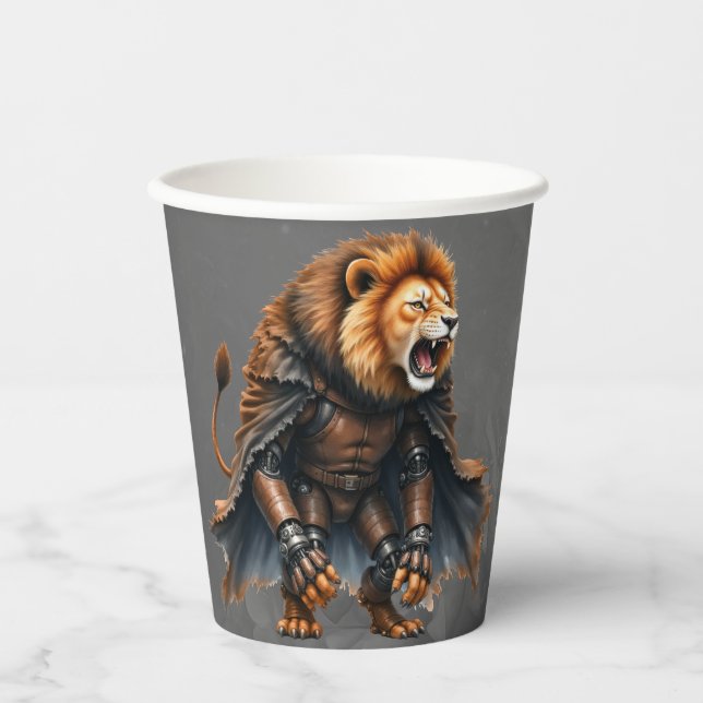 Vasos De Papel Cyber Lion of the Wastelands  (Anverso)