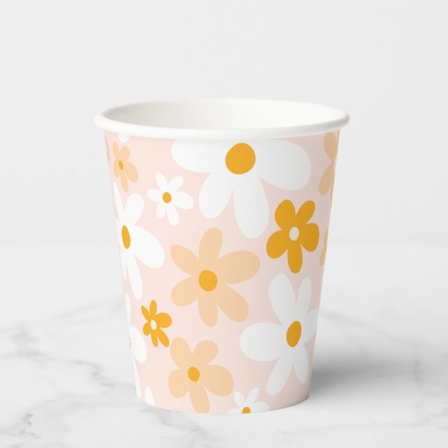 Vasos De Papel Daisy Birthday Party (Anverso)