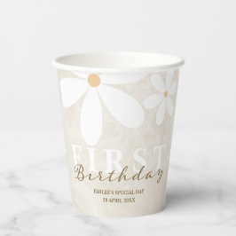 Vasos De Papel Daisy primer cumpleaños Fiesta temática
