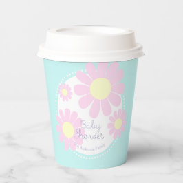 Vasos De Papel Daisy Simple Baby Shower Blue