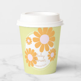 Vasos De Papel Daisy Simple Baby Shower Green