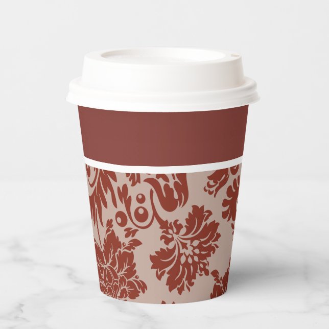 Vasos De Papel Damasco de óxido de cobre (Anverso)