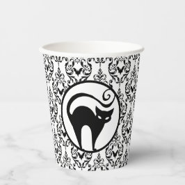 Vasos De Papel Damask Glam | Gatos y latas de papel