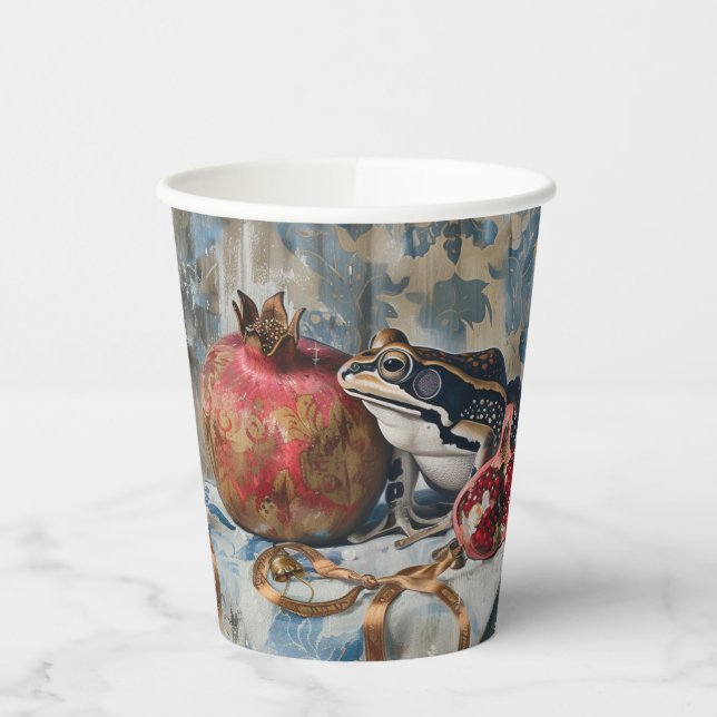 Vasos De Papel Damask - Taza de papel de 236 ml (Izquierda)