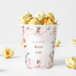 Vasos De Papel Dance and twirl cute ballerina ballet kid birthday