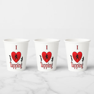 Vasos De Papel Danza de Golpe de corazón