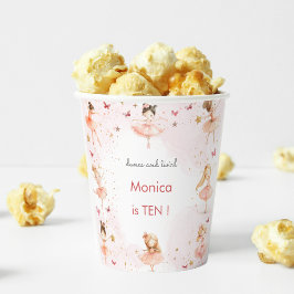 Vasos De Papel Danza y vuelta lindo bailarina ballet niño cumplea