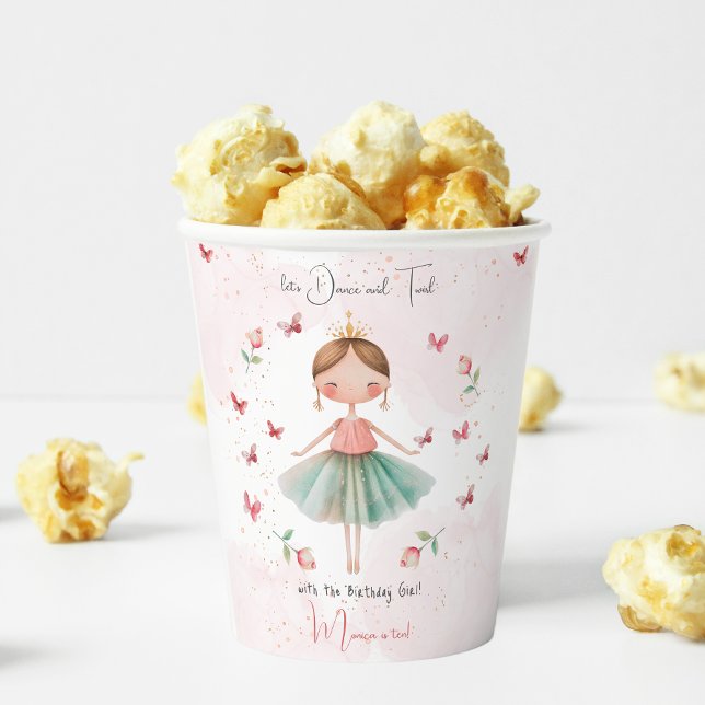 Vasos De Papel Danza y vuelta lindo bailarina ballet niño cumplea (Subido por el creador)