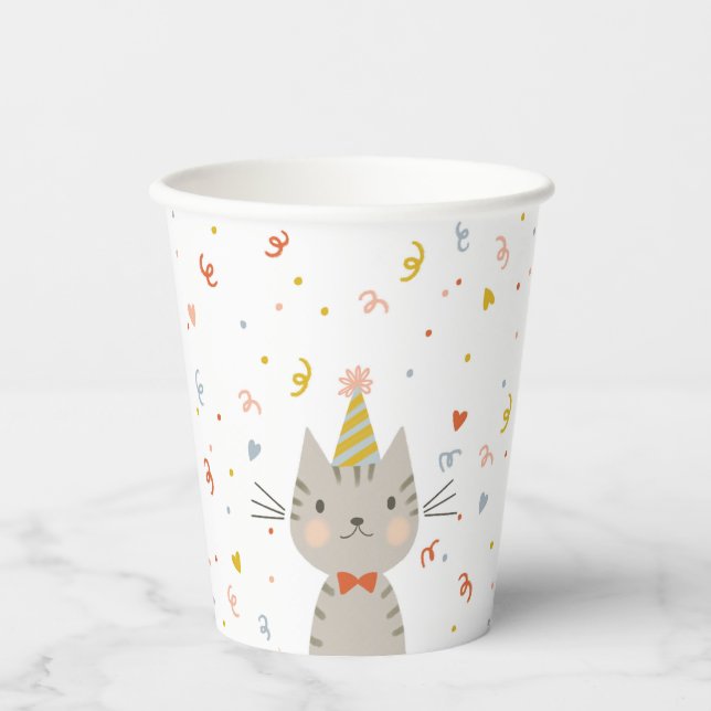 Vasos De Papel Dapper Kitty (Anverso)