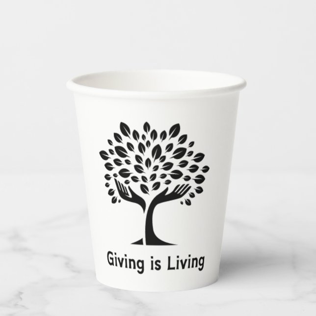 Vasos De Papel Dar es Vivir (Anverso)