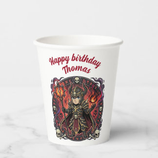 Vasos De Papel Dark Knight RPG Warrior Anime Chibi Gamer Birthday