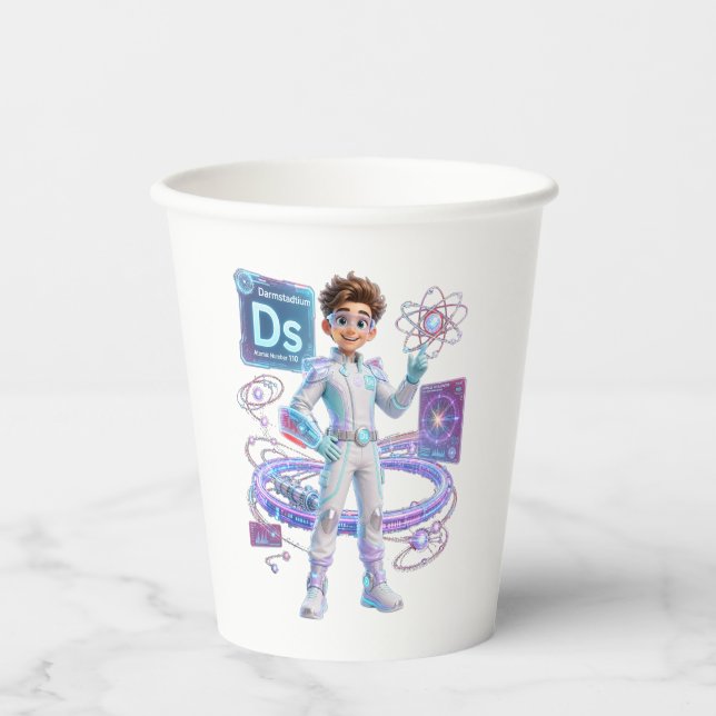 Vasos De Papel Darmstadtium (Ds) – Número Atómico 110 | ATOMIVRA (Anverso)