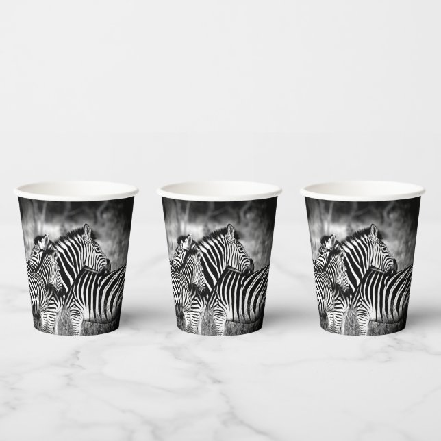 Vasos De Papel Dazzle de cebra (Multi)