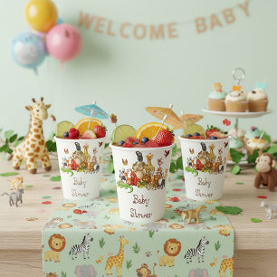 Vasos de papel de animales personalizados