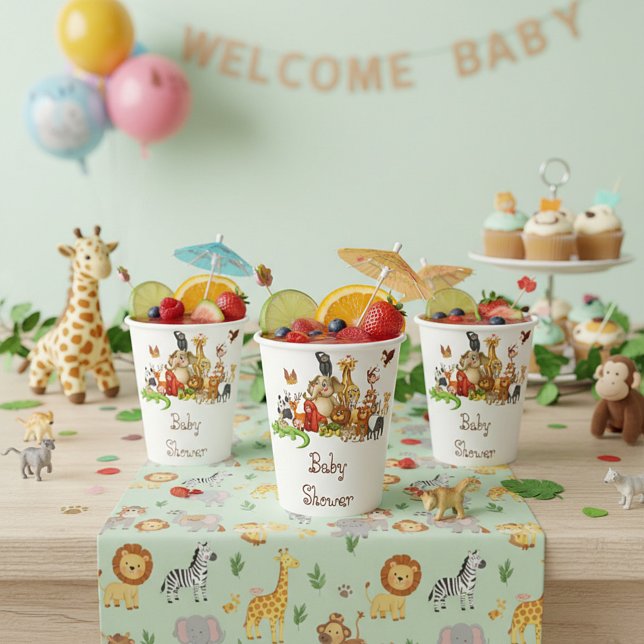Vasos de papel de animales personalizados (Subido por el creador)