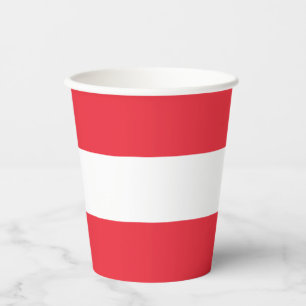Vasos de papel de bandera patriótica austriaca