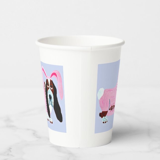Vasos de papel de conejo Basset Hound (Derecha)