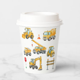Vasos de papel de cumpleaños de construcción