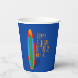 Vasos de papel de cumpleaños felíz con tema de sur