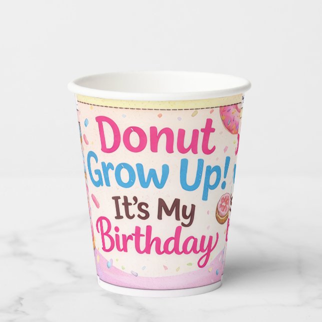 Vasos de Papel de Cumpleaños – Lindos Vasos Desech (Anverso)