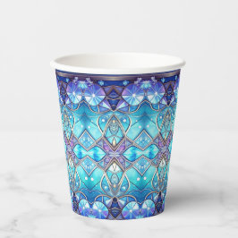Vasos de Papel de Fiesta con Patrón de Vidrio Empl